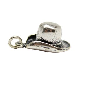 Sterling Silver Cowboy Hat Charm, Sterling Silver Bracelet Charm for Cowgirl, Hat Gifts