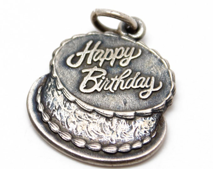 Retired James Avery Happy Birthday Cake Charm, Vintage Sterling Silver ...