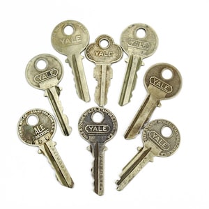 Vintage Yale-sleutels, lot van 8, antieke sleutels