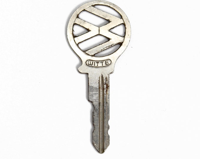 Vintage Volkswagen Key, WITTE VW Key, Automobile Keys, Auto Key
