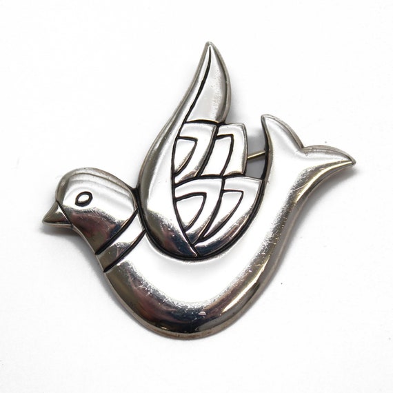 James Avery Retired Dove Brooch, Sterling Silver … - image 1