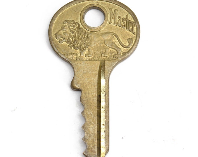 Vintage Master Lock Key With Lion - Etsy