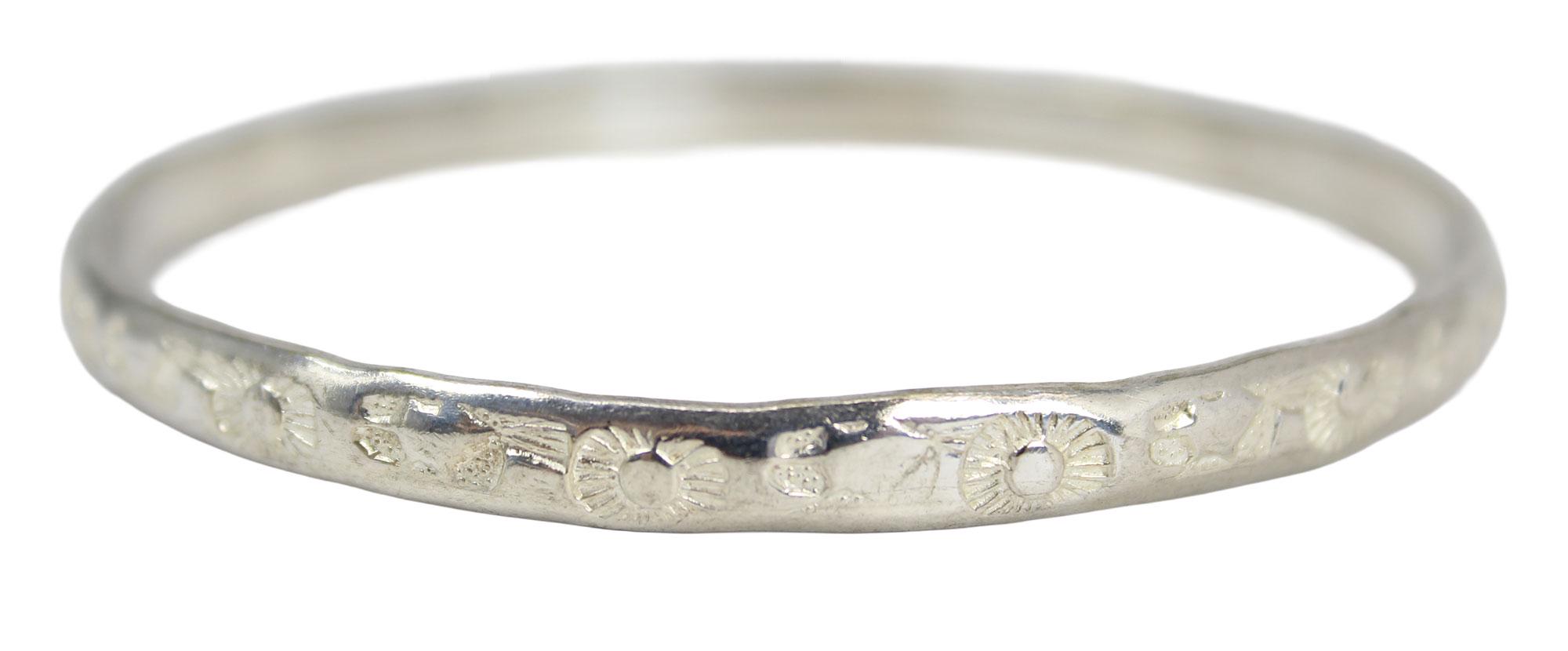 C*o様 big hand silver bangle stamped hand Buy Vintage Sterling Silver Hand Stamped Bangle - Large Online in