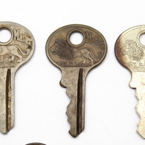 Master Lock Co Keys With Lion Lot of 5 Antique Keys Made in | Etsy