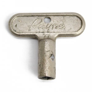 Vintage Payne Key, Clock Wind, Winding Key, Square Shaft Key, Altered Art Supplies, Steampunk Supply, Gas Shut off Key