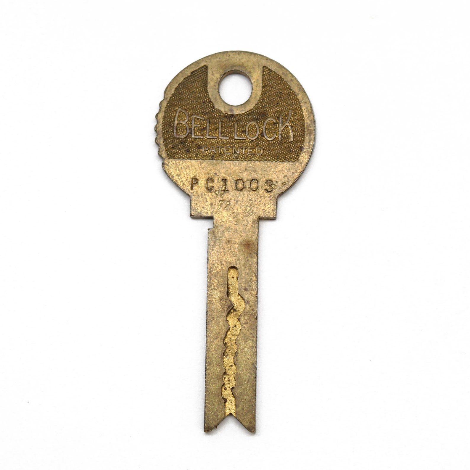 Vintage Bell Lock Key PC1003 167 Old Brass Key Collectible Etsy