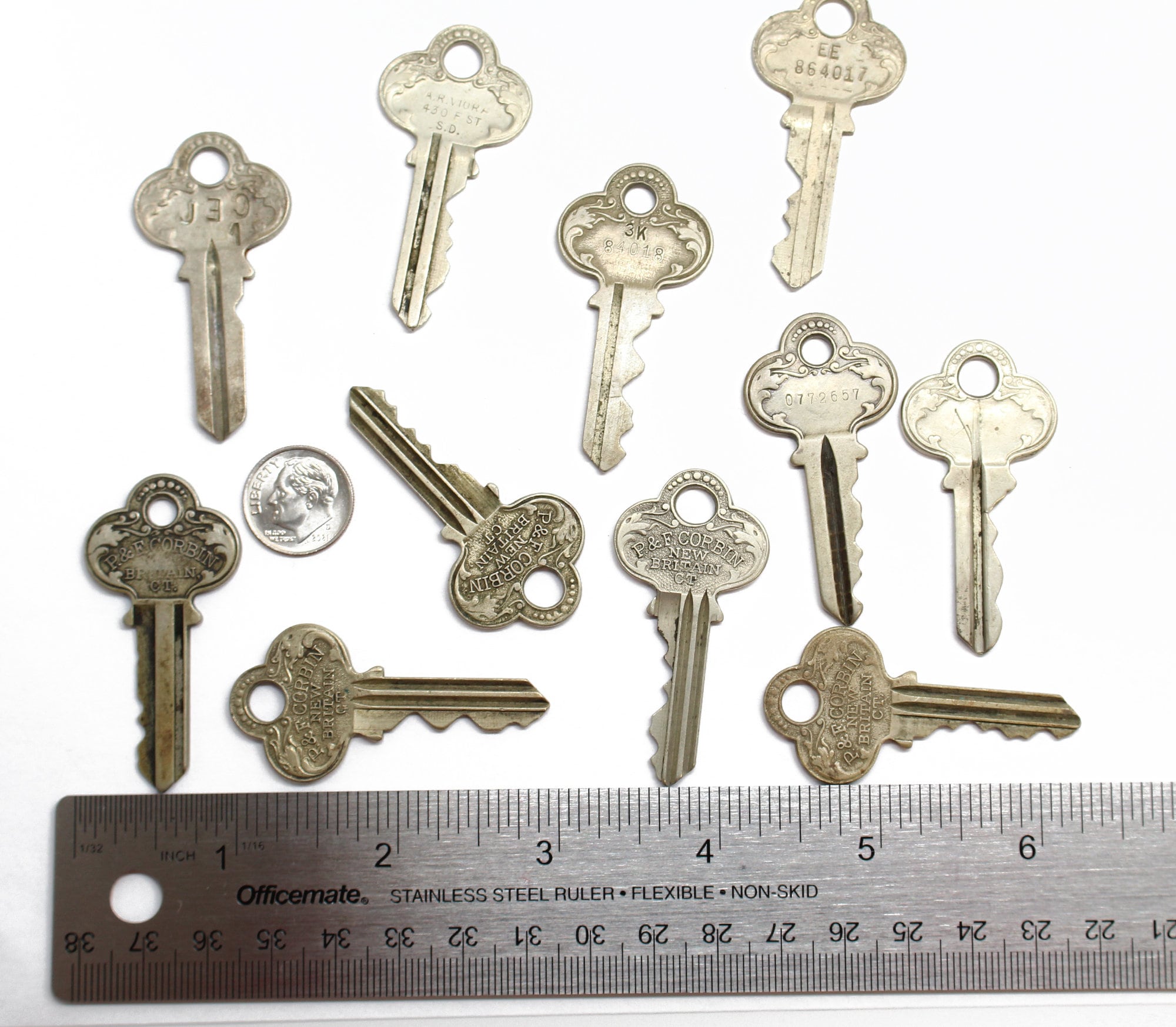 Olf Fancy Key P&F Corbin Key, One Ornate Fancy Vintage Key, Key Charms, Steampunk ...