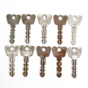 10 vintage Master Lock-sleutels, zaagtandsleutels, Milwaukee Wis. VS