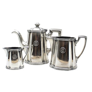 Vintage Reed & Barton Silver Soldered Tea Set, Willowdale Country Club 1400 F2