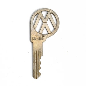 Vintage Volkswagen Key, 1961-1966 VW Beetle Key, SU65 Huf, Automobile Keys, Auto Key Collectable