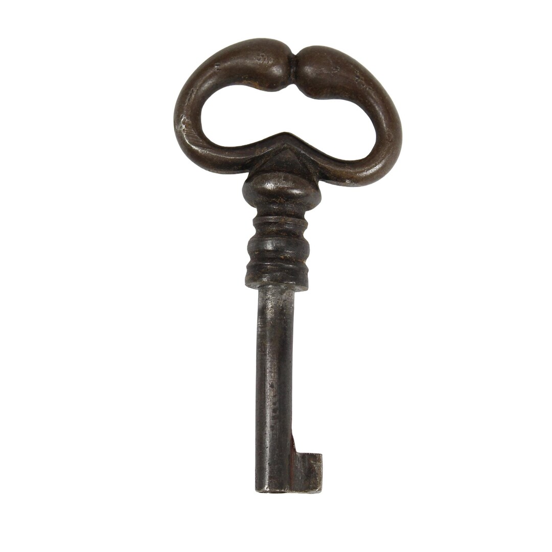 Antique Steel Skeleton Key With Decorative Fancy Bow - Etsy