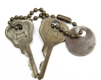 Hurd Key Set with Original Tag,  Collectors Keys, Steampunk Supply, Altered Art Materials