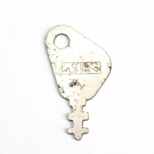 Llave de Long Lock Co., llave antigua para baúl de equipaje