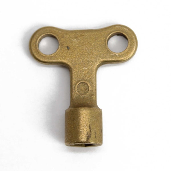 Solid Brass Key for Antique Vintage Clocks Square Hole Is 5/16" x 5/16", Drum Key , Clock Winder, Winding Key, Vintage Clock Winder