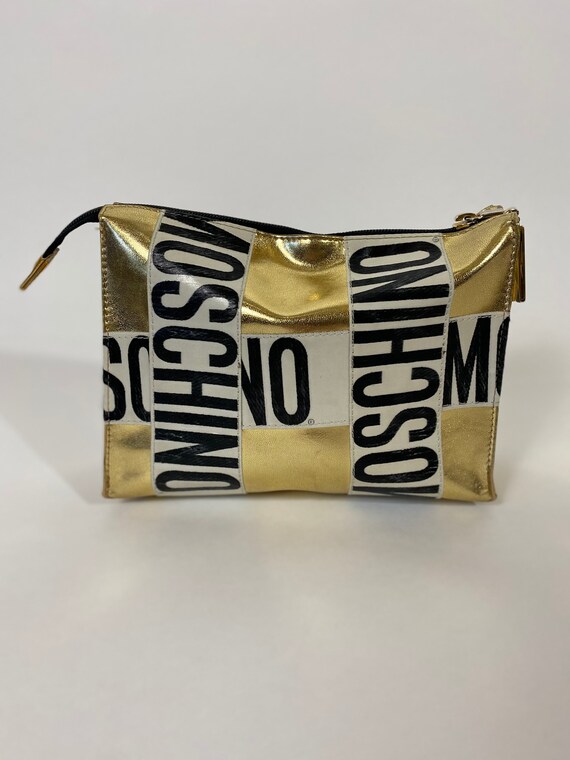 Gold Moschino Clutch