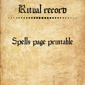 Printable book of shadows-ritual template