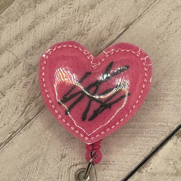 SKZ  inspired Heart badge holder