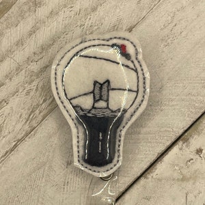 BTS light stick inspired retractable badge reel