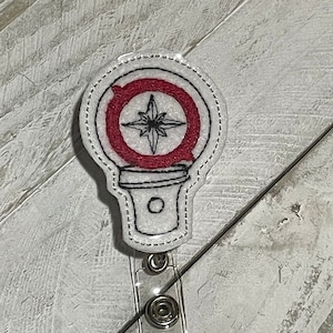 SKZ light stick inspired retractable badge reel