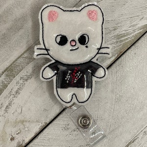 SKZOO inspired Ferret hyunjin full body retractable badge holder