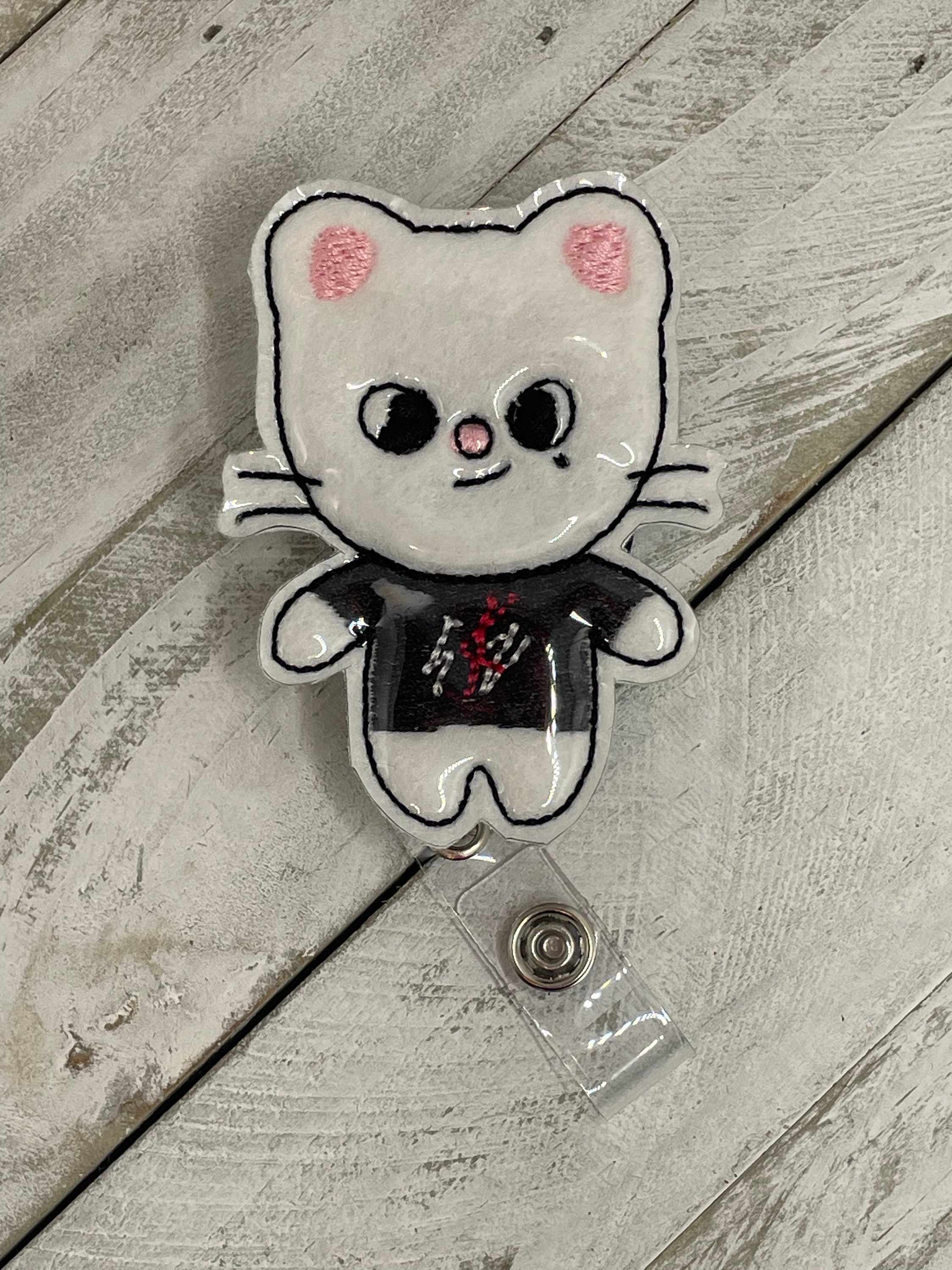 SKZOO Inspired Ferret Hyunjin Full Body Retractable Badge
