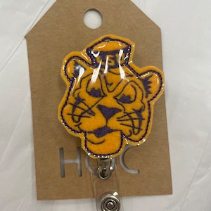 Tiger inspired retractable badge reel