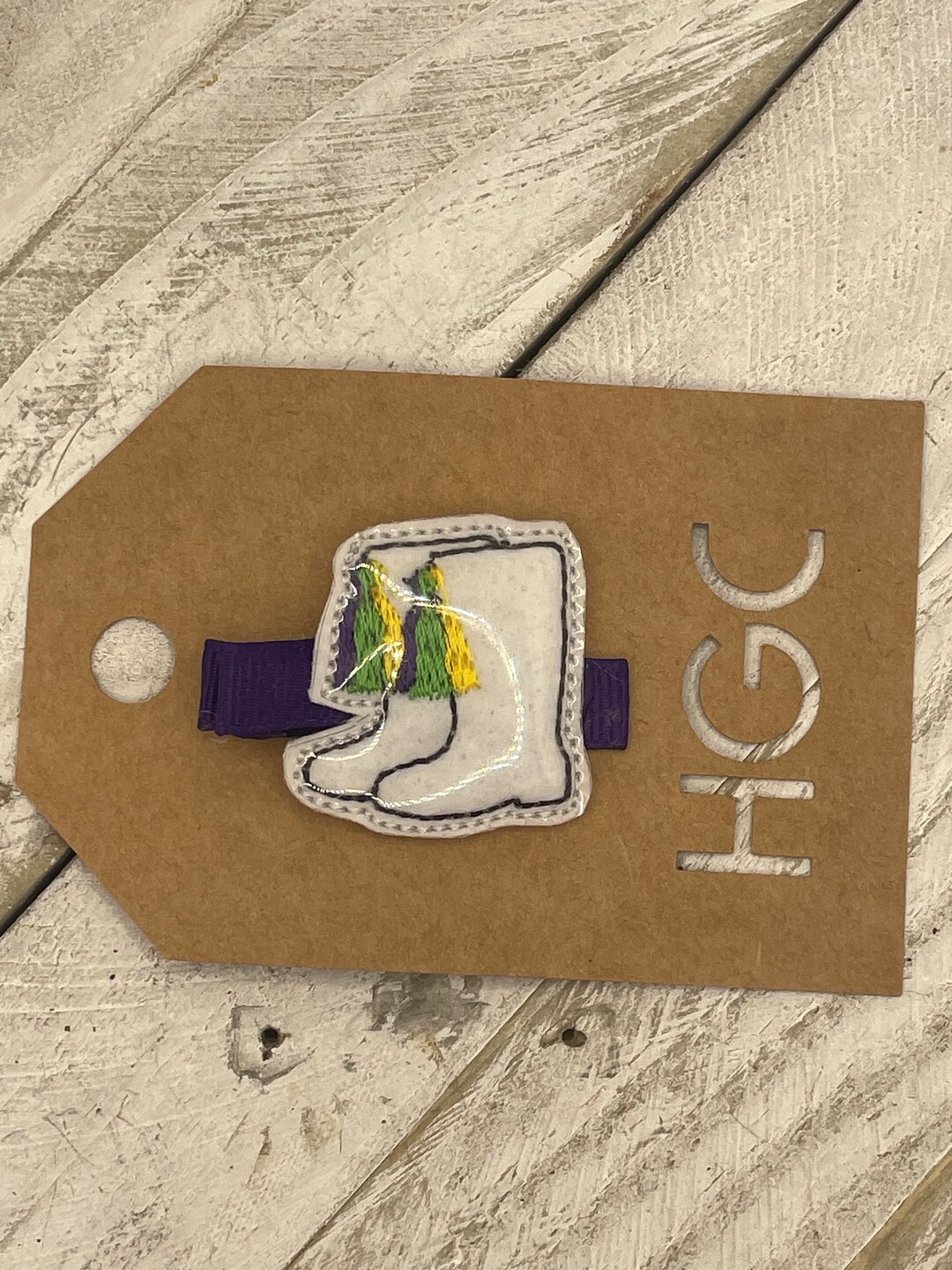 Mardi Gras Matching Boots Hair Clip/barrette Etsy