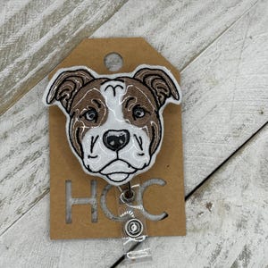 Pit Bull mask retractable badge holder