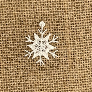 snowflake earrings FSL embroidery digital file