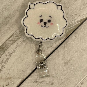 BTS BT21 RJ inspired retractable badge reel