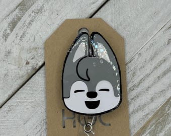 SKZ inspired Wolf Chan retractable badge reel