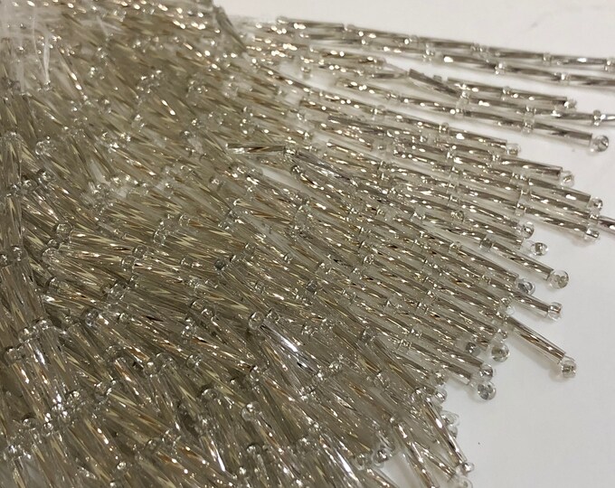 Bugle Bead Droppers Silver Color, Bugle Bead Droppers for Ballroom ...
