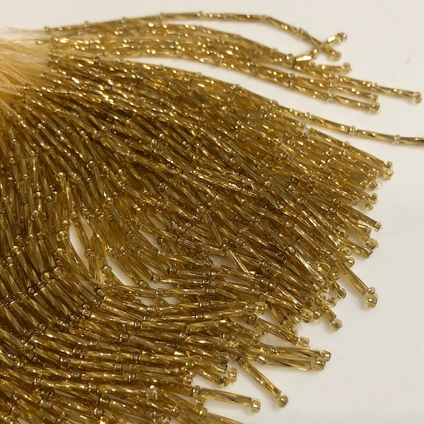 Gold Bugle Beads Etsy