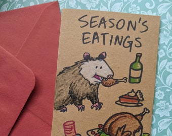 Season's Eatings holiday card+ sticker