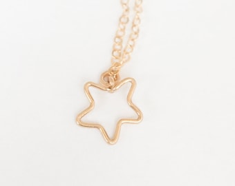 Tiny Star Charm Pendant 14k Gold Filled Handmade-Sterling Silver Star Charm-Rose Gold Star Pendant-Add On Charms for Necklace or Bracelet