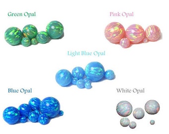 3MM White Opal Beads - Tiny Round Loose smooth Beads - Drilled Simulated opal Spacer - Lab Created Synthetic Opal - 10 Pcs