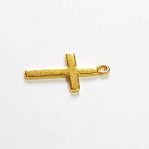 14k Gold Filled small Cross charm - 1 piece - gold cross pendant - Religious charm - Christian Charm - 12*9mm
