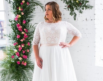 Plus Größe Hochzeitskleid, Hochzeits-Kleid, plus Size-Hochzeits-Kleid, Chiffon plus Size Hochzeitskleid