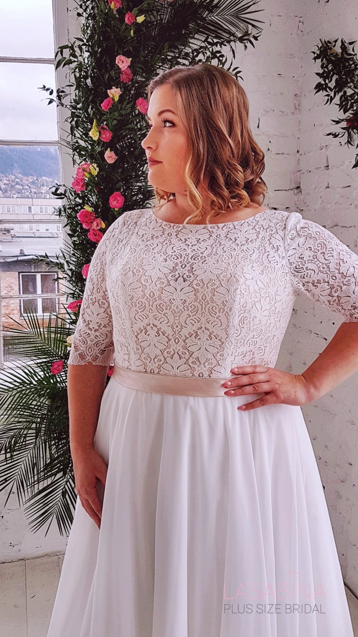 Plus Size Wedding Dress, Vintage Wedding Dress, Plus Size Vintage ...