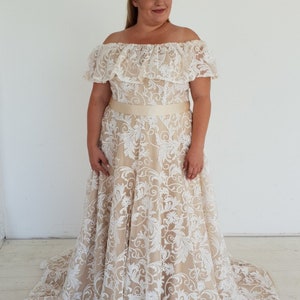 Plus size wedding dress, plussizeweddingdress, boho wedding dress, bohemian wedding dress image 10