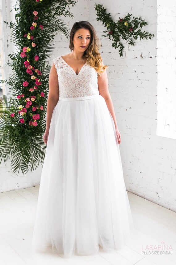 etsy plus size wedding dress
