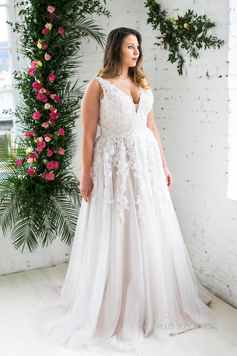 Plus Size Wedding Dress Amazing Lace Pluss Size Wedding Dress - Etsy