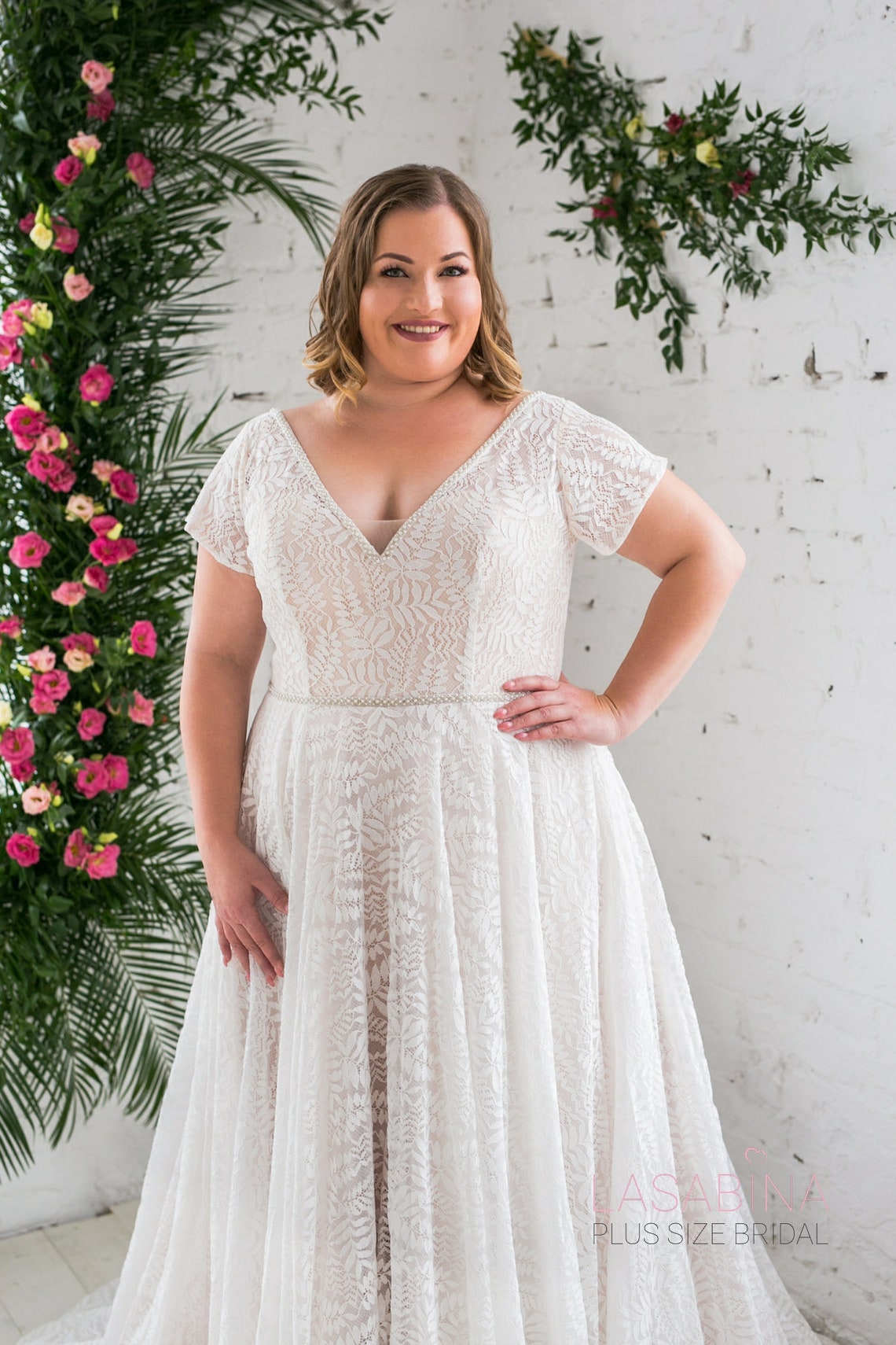 Plus Size Wedding Dress, Vintage Plus Size Wedding Dress, Vintage Lace