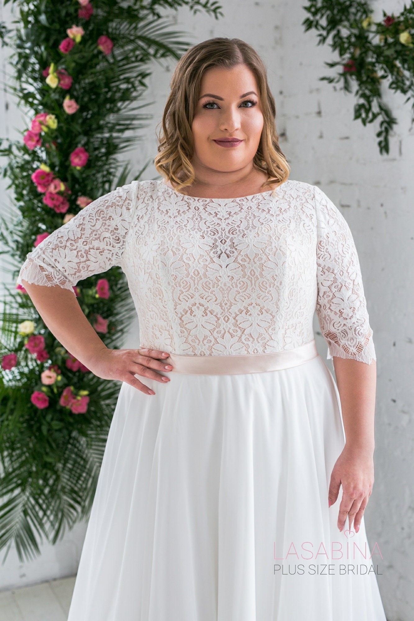 Plus Size Wedding Dress, Vintage Wedding Dress, Plus Size Vintage ...