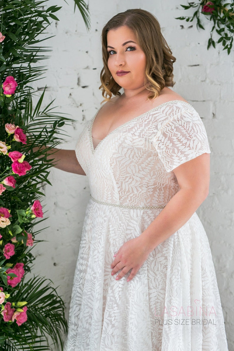 Plus Size Wedding Dress, Vintage Plus Size Wedding Dress, Vintage Lace Wedding Dress Etsy