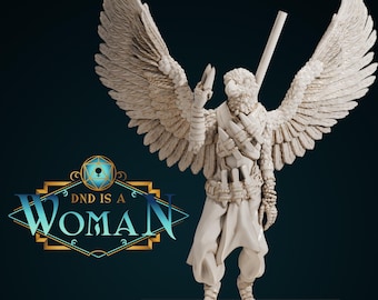 Aarakocra Monk - Kebei - 3D Printed Miniature From "DnD Is A Woman" Campaign