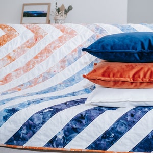 Diamond Ombre Handmade Quilt and Cushion Bundle