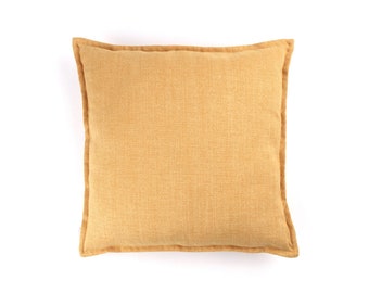 Gold Honey Textured Plain Weave Cushion Cover
