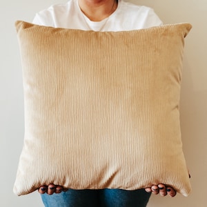 Biscotti Brown Textured Velvet Cushion Cover Only