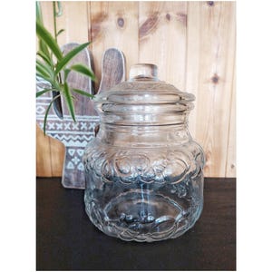 Grand pot en verre bonbonnière